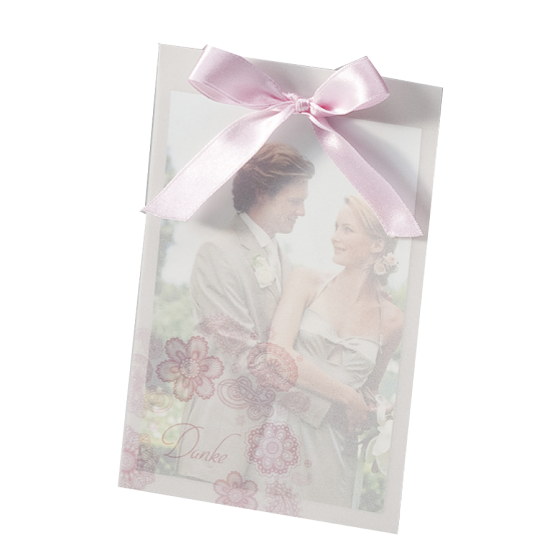 Dankeskarten zur Hochzeit im romantischen Design