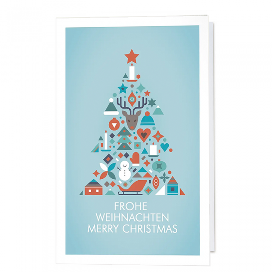 Moderne Design-Weihnachtskarten der Hilfsorganisation "Ärzte ohne Grenzen"