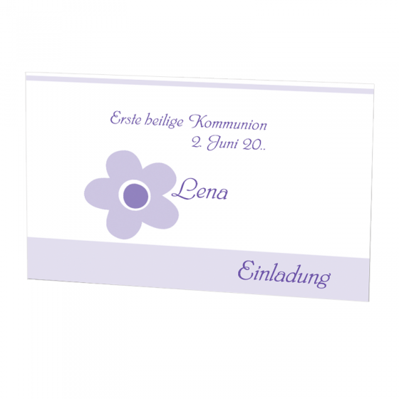 Klassische Einladungen "Emma" zur Kommunion / Konfirmation im hübschen Design.