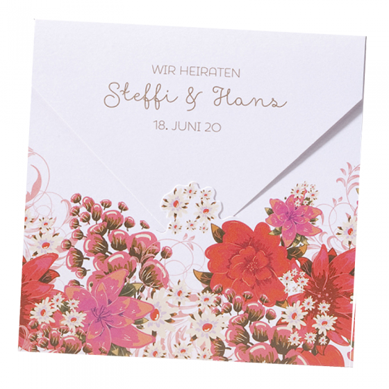 Hochzeitseinladungskarten "Blumen" im ausgefallenen Design