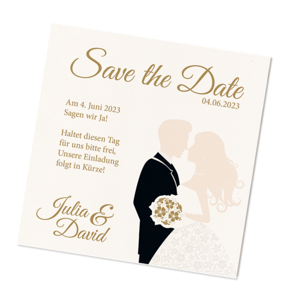 Save the Date Karten "Brautpaar" im modernen Design