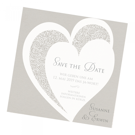 Save the Date Karten "romantisches Design"