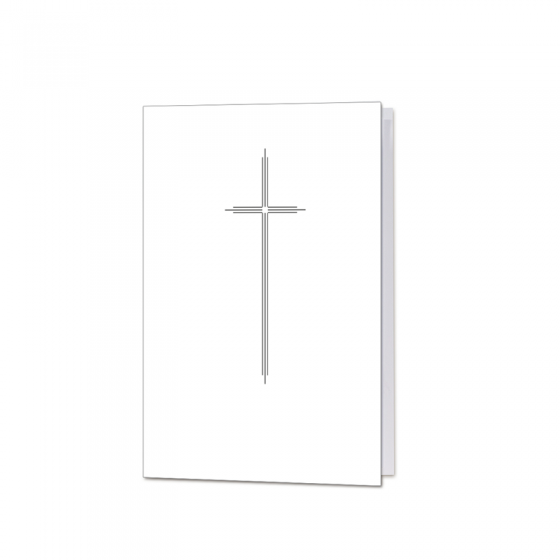 Sterbebilder & Totenzettel "Kreuz dreifach" auf feinem Kunstdruckpapier