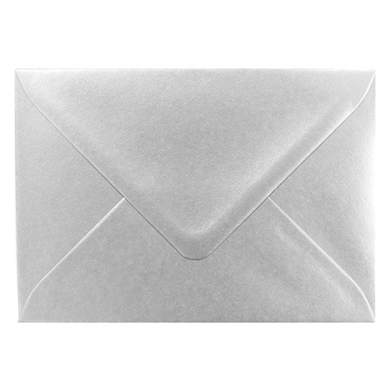 Silberne Kuverts & Briefumschläge mit Nassklebung (18,5 x 12 cm)