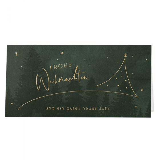 Elegante Weihnachtskarten "Weihnachtsgrüße" mit edler Goldfolienprägung