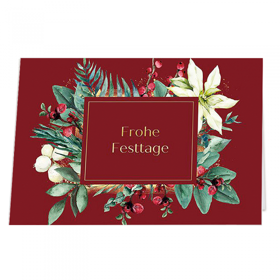 Weihnachtskarten mit edler Goldfolienprägung im eleganten Design