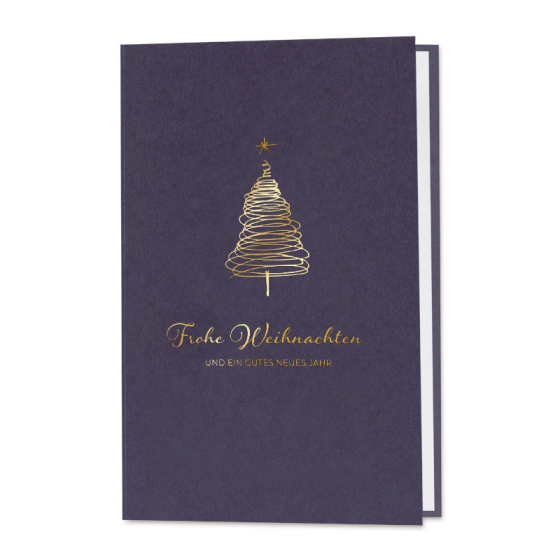 Elegante Weihnachtskarten mit edler Goldfolienprägung
