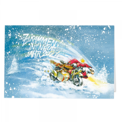 Lustige Weihnachtskarten "Motorrad"