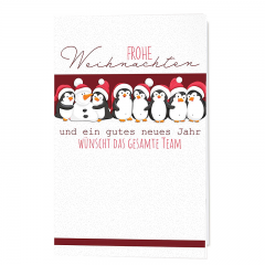 Lustiger Weihnachtsgruß "Pinguine"
