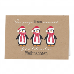 Lustige Weihnachtskarten "Pinguine"
