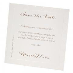 Moderne Save-the-Date-Karten "Herzchen"
