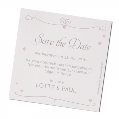 Moderne Save-the-date-Karte "Brautpaar"