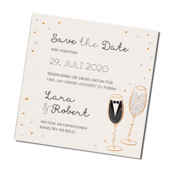 Save-the-date "Champagner"