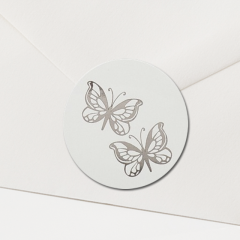 Verschlusssiegel & Briefsiegel "Silberne Schmetterlinge"